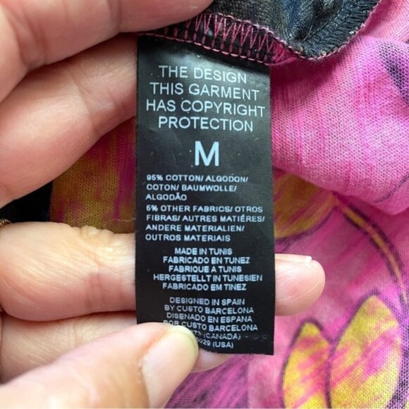 Custo Barcelona "A Backstage Slice Of Life" Floral Sequin Long Sleeve Top - M - Picture 8 of 11